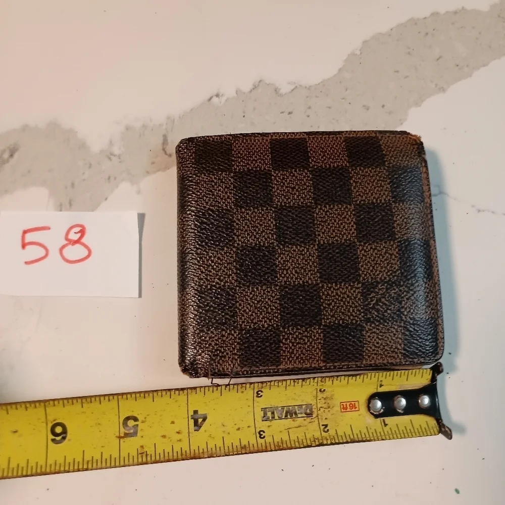 Authentic Louis Vuitton Damier folding wallet coin case vintage
